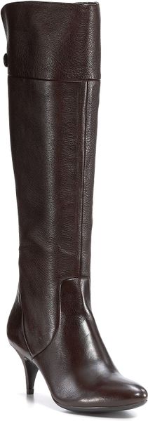 Calvin Klein Jonie Tall Boots in Black (black waxy tumbled leather) - Lyst