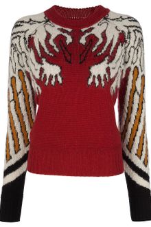 Carven Patterned Sweater - Lyst