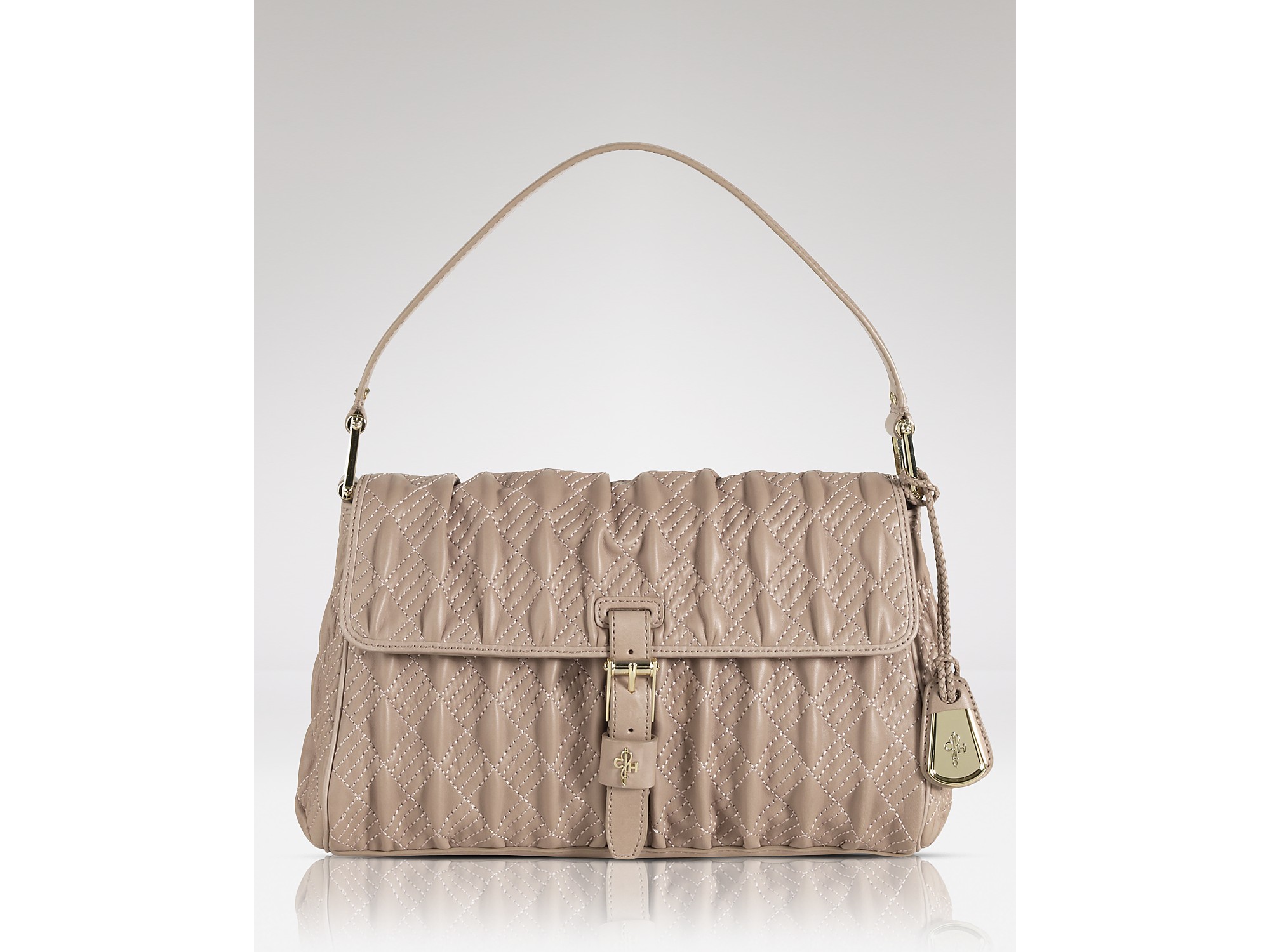 Cole Haan Heritage Quilted Jenna Shoulder Bag in Beige (greige) Lyst