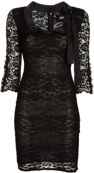 D&g Lace Dress in Black - Lyst