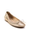Diane Von Furstenberg Abra Flats in Gray (platino crackle metallic) - Lyst