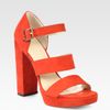 Elizabeth And James Suede Platform Sandals in Orange (black) - Lyst