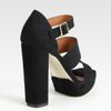 Elizabeth And James Suede Platform Sandals in Orange (black) - Lyst