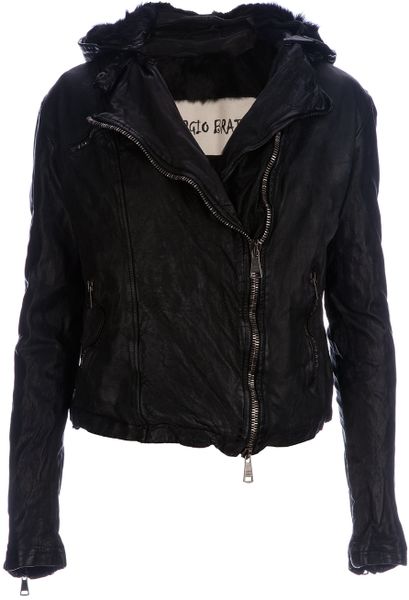 Giorgio Brato Biker Jacket in Black - Lyst