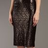 La Petite Salope Stretch Lace Skirt in Brown (bronze) - Lyst
