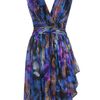 Matthew Williamson Pleated Silk Printed Dress in Multicolor (multicoloured) - Lyst