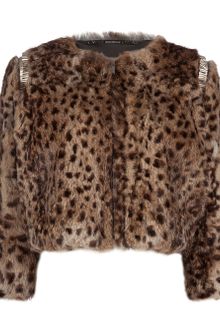 Matthew Williamson Printed Rabbit Fur Coat - Lyst