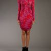Matthew Williamson Printed Gathered Dress in Red - Lyst