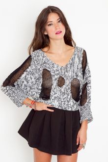 Nasty Gal Burnout Crop Knit - Lyst