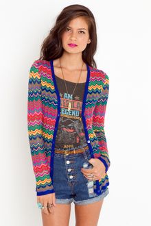 Nasty Gal Zig Zag Cardi - Lyst