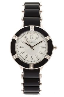 Oasis Black Link Bracelet Watch - Lyst