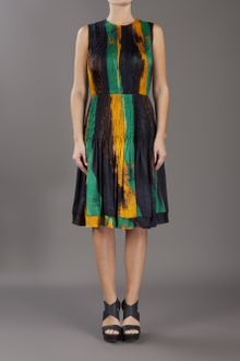 Oscar de la Renta Brushstrock Dress - Lyst