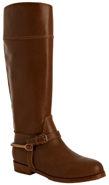 Pour La Victoire Cognac Leather Marne Tall Boots in Brown (cognac) - Lyst