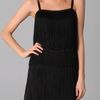 Theory Black Palonia Fringed Silk Dress in Black - Lyst