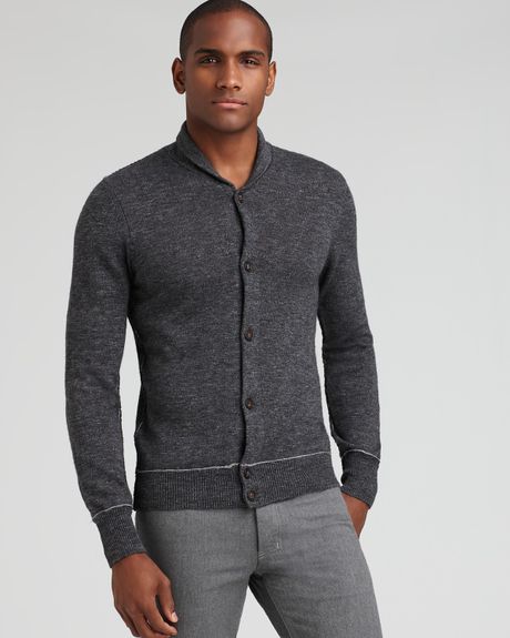 Theory Shawl Collar Cardigan Sweater in Gray for Men (charcoal) - Lyst