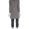 Undercover Faux Fur Collar Coat in Gray (grey) - Lyst