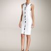 Versace Fitted Sheath Dress in Black - Lyst