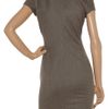 Zac Posen Pleated Mélange Dress in Brown - Lyst