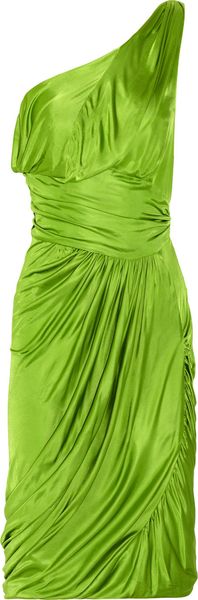  Draped One-shoulder Jersey Dress 