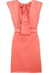 Zac Posen Jabot Silk-blend Satin Dress