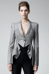 Alexander McQueen Houndstooth Peplum Jacket