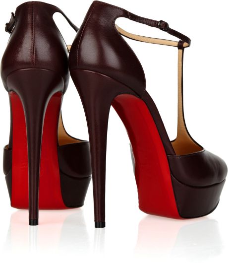 t strap leather pumps