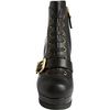 Fendi Black Leather Lace Up Buckle Booties in Black - Lyst