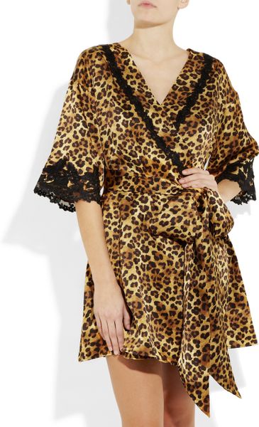leopard silk robes