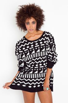 Nasty Gal Metric Knit - Lyst