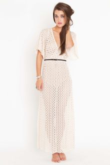Nasty Gal Crochet Kimono Dress - Lyst