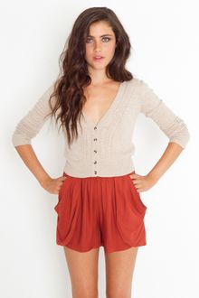 Nasty Gal Drape Pocket Shorts - Rust - Lyst