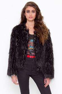 Nasty Gal Silver Fox Faux Fur Jacket - Lyst