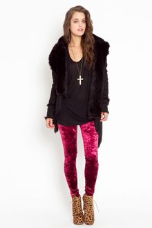 Nasty Gal Crushed Velvet Leggings  - Lyst