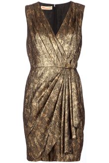 Mw Matthew Williamson V Neck Metallic Dress - Lyst