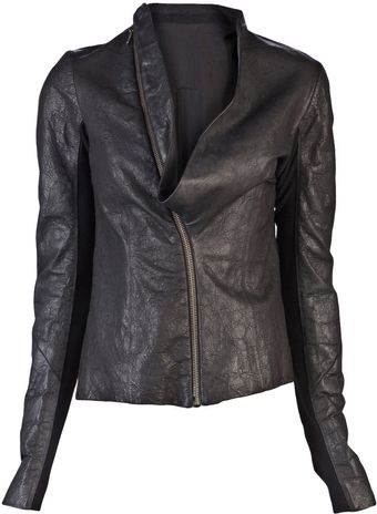 Rick Owens Leather Jacket - Lyst