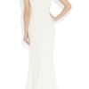 Alexander Mcqueen Cowlneck Silkcrepe Gown in White - Lyst