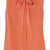 Chloé Pussybow Silk Crepe De Chine Blouse in Orange (coral) - Lyst