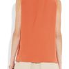 Chloé Pussybow Silk Crepe De Chine Blouse in Orange (coral) - Lyst