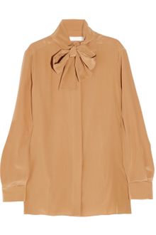 Chloé Pussy-bow Silk Blouse - Lyst