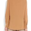 Chloé Pussybow Silk Blouse in Beige (terracotta) - Lyst