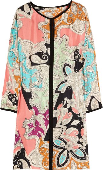 Etro Printed Silk Tunic-dress - Lyst