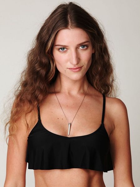 Free People Solid Sophia Top in Black - Lyst