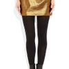Gucci Metallic Leather Mini Skirt in Gold - Lyst