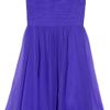 Halston Heritage Ruched Silkgeorgette Strapless Dress in Purple (violet) - Lyst