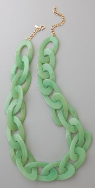 Kenneth Jay Lane Jade Link Necklace - Lyst