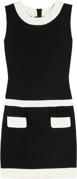  Two-tone Bouclé Wool-blend Dress 