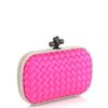 Bottega Veneta Satin Woven Clutch Bag in Pink - Lyst