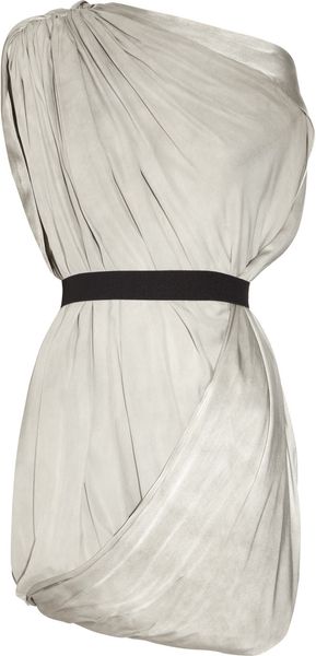 La Petite Salope Draped One-shouldered Stretch-silk Dress - Lyst