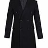 Alexander Mcqueen Doublebreasted Coat in Black for Men - Lyst