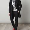 Alexander Mcqueen Doublebreasted Coat in Black for Men - Lyst